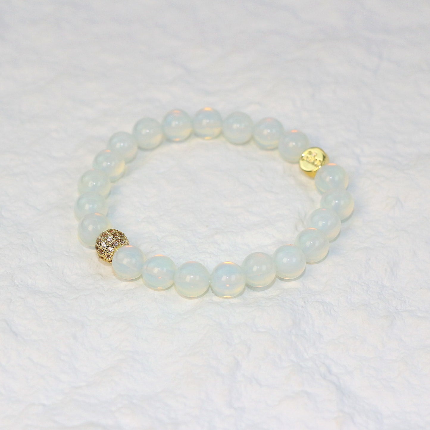 Mondstein-Stärke-Armband | Fortune 8mm Unisex-Serie