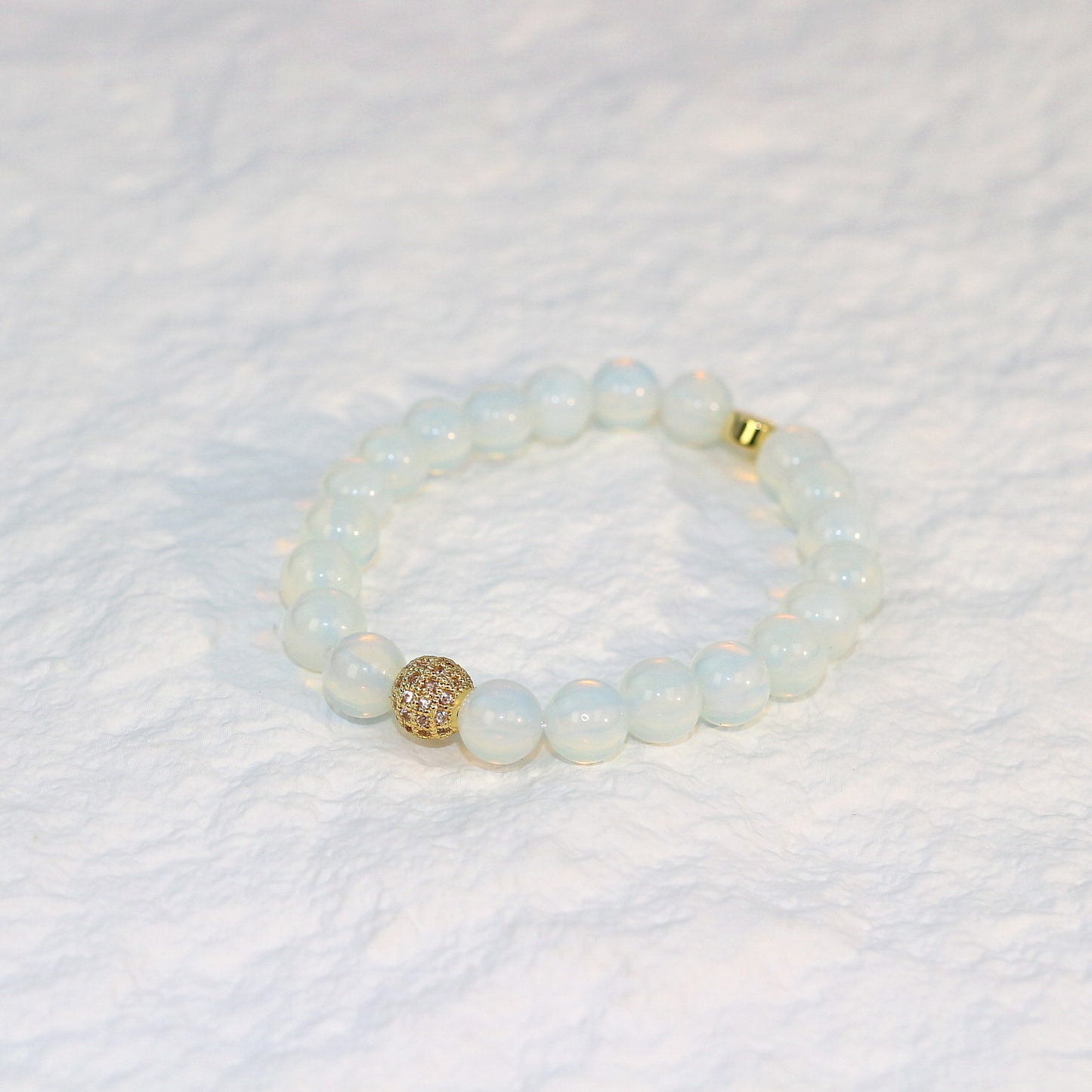 Mondstein-Stärke-Armband | Fortune 8mm Unisex-Serie