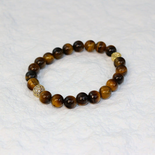 Tiger's Eye Strength Bracelet | Fortune 8mm Unisex Series