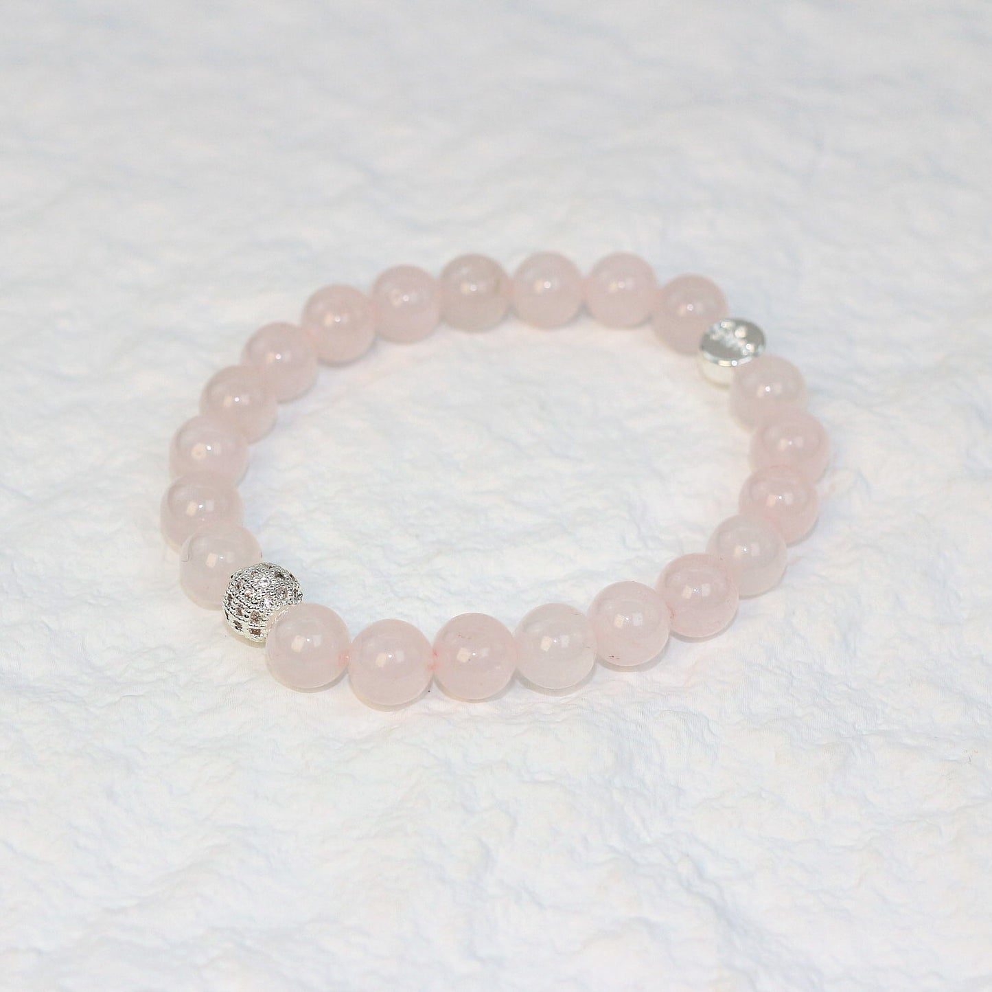 Rose Quartz Strength BraceletㅣFortune 8mm Unisex Series