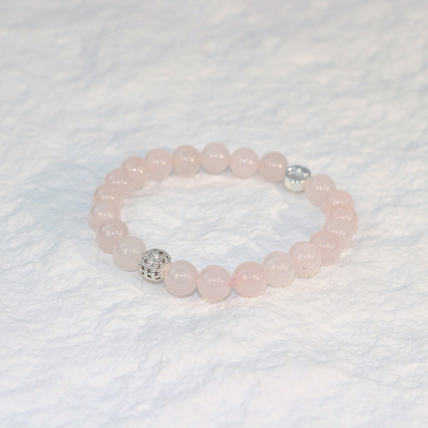 Rose Quartz Strength BraceletㅣFortune 8mm Unisex Series