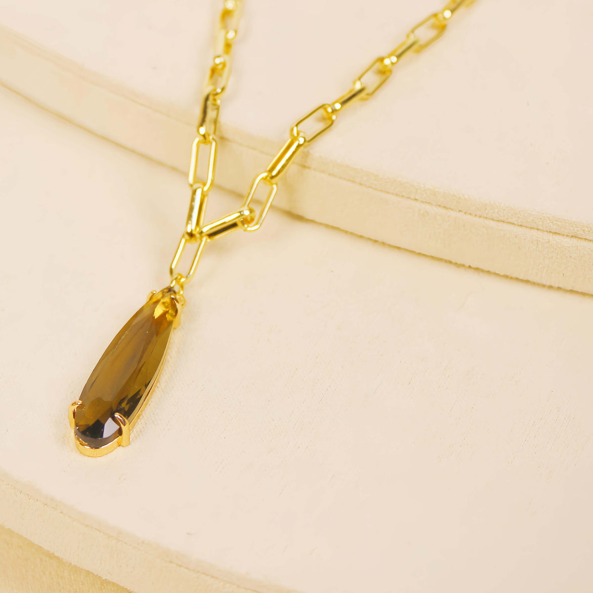 Smoky Chocolate Long Drop Jewelry Set | GinaKimKR