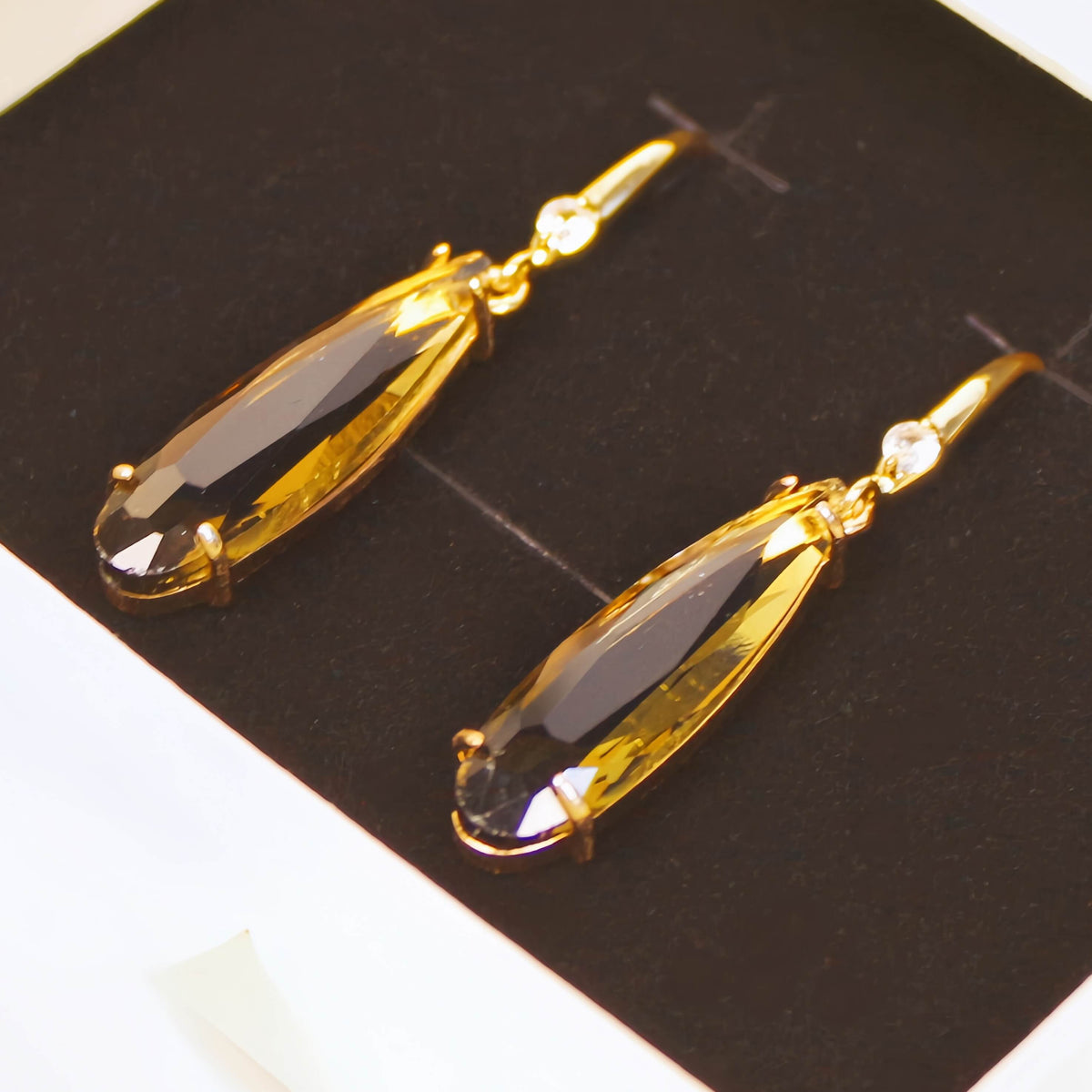 Smoky Chocolate Long Drop Jewelry Set | GinaKimKR