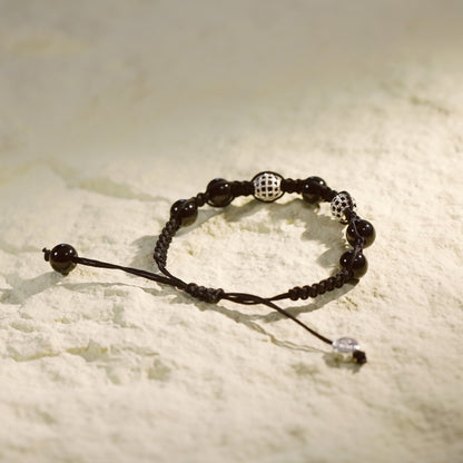 GinaKim Shadow Guard Bracelet featuring Onyx and CZ beads, designed for protection, strength, and style with a minimalist yet powerful look